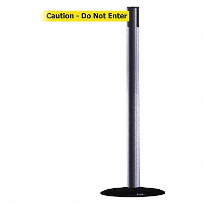 Barrier Post with Belt 13 ft L Yellow