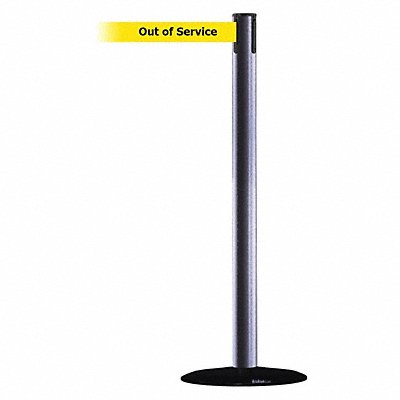 Barrier Post with Belt 13 ft L Yellow