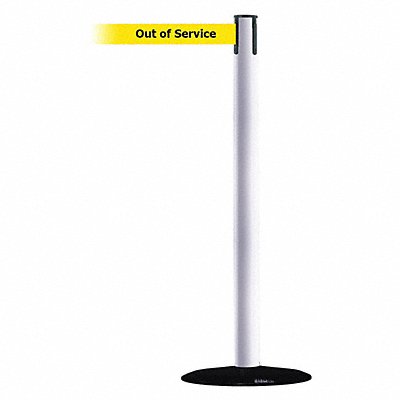 Barrier Post with Belt 13 ft L Yellow