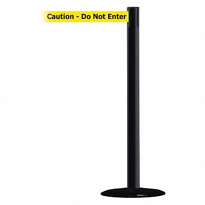 Barrier Post w/ Belt 7-1/2 ft L Yellow