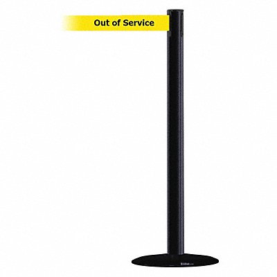 Barrier Post w/ Belt 7-1/2 ft L Yellow