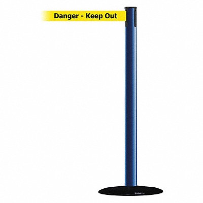 Barrier Post w/ Belt 7-1/2 ft L Yellow