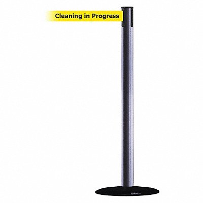 Barrier Post w/ Belt 7-1/2 ft L Yellow