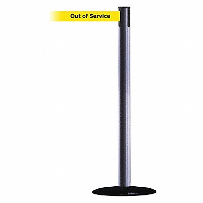 Barrier Post w/ Belt 7-1/2 ft L Yellow