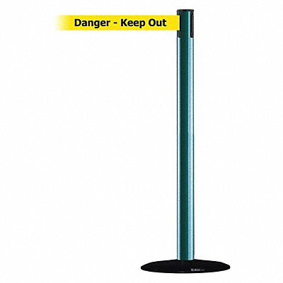 Barrier Post w/ Belt 7-1/2 ft L Yellow