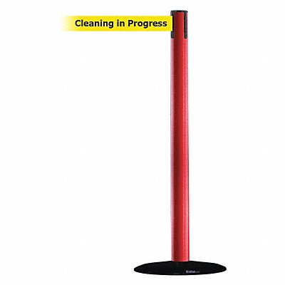 Barrier Post w/ Belt 7-1/2 ft L Yellow