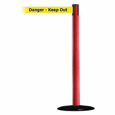 Barrier Post w/ Belt 7-1/2 ft L Yellow