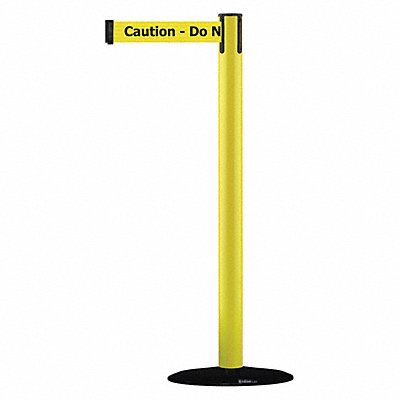 Barrier Post w/ Belt 7-1/2 ft L Yellow