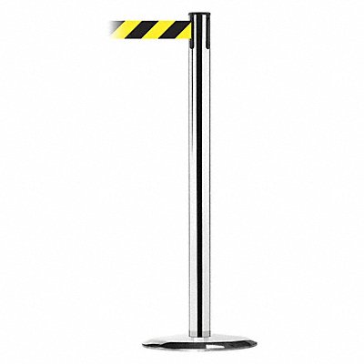 Barrier Post with Belt Metal 7-1/2 ft L