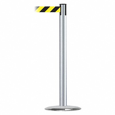 Barrier Post with Belt Metal 7-1/2 ft L