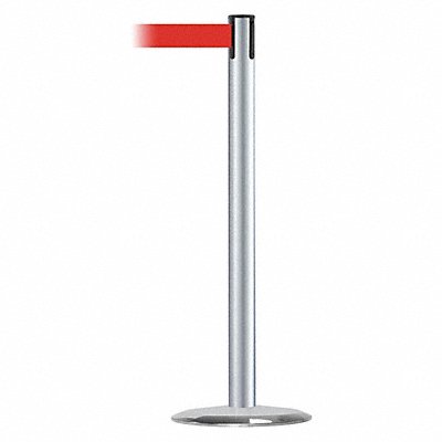 Barrier Post with Belt Metal 7-1/2 ft L