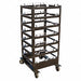 Storage Cart 24 Posts Black