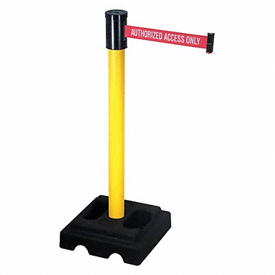 Barrier Post w/ Belt Red w/ White Text