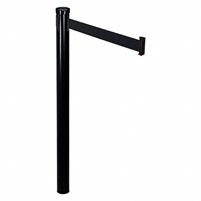 Barrier Post with Belt 10 ft L Black