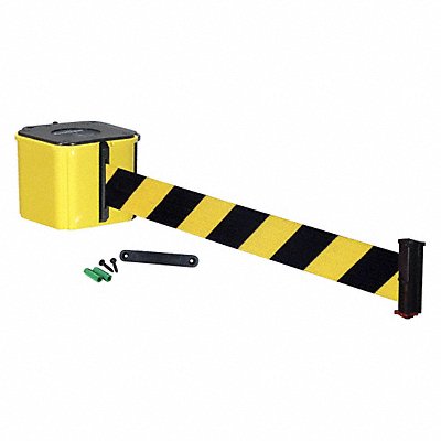 Wall Barrier 25ft Black/Yellow Belt