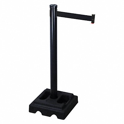 Barrier Post with Belt 10 ft L Black