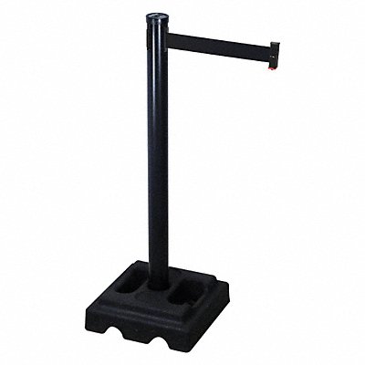 Barrier Post with Belt 10 ft L Black