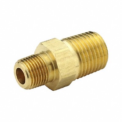 Hex Nipple Brass 1/2 x 3/8 in MNPT