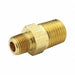 Hex Nipple Brass 1/2 x 3/8 in MNPT