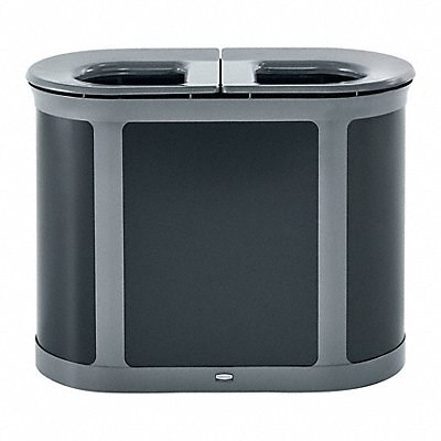 Recycling Bin Oval Gray (2) 23 gal