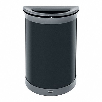 Trash Can Half-Round Gray 11.5 gal