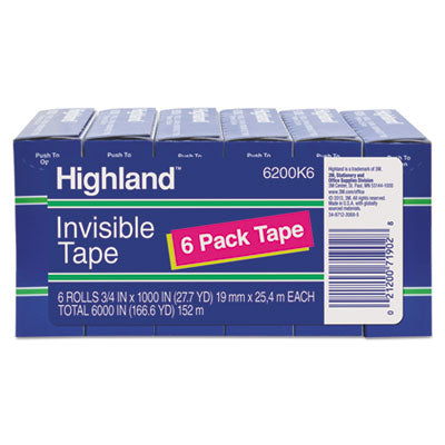 TAPE,INV .75X1000 6PK,CR