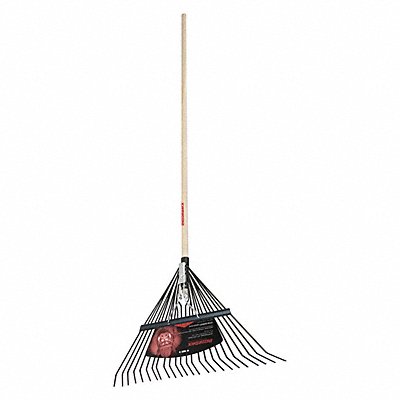 Steel Leaf Rake 24 Tine 54 Handle