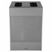 Trash Can Square Silver 34 gal