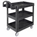 Utility Cart 600lb Capacity Blk 47 H