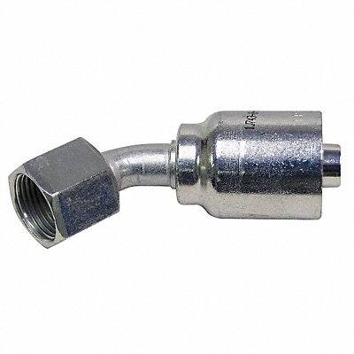 Crimp Fitting 45 Deg 1/4 ID 1/2 FJIC