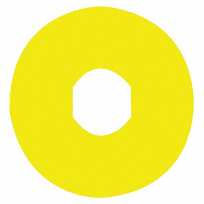 Blank Legend Plate Round Yellow