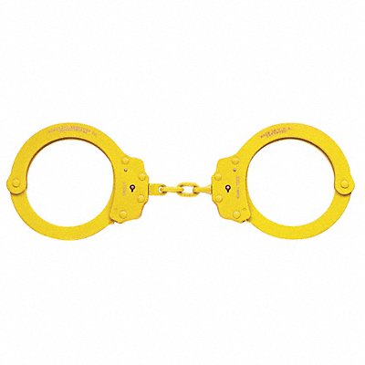 Handcuffs Oversize Ylw Steel 14 oz 2 Key