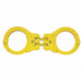 Handcuffs Hinged Yellow Steel 12oz 2 Key