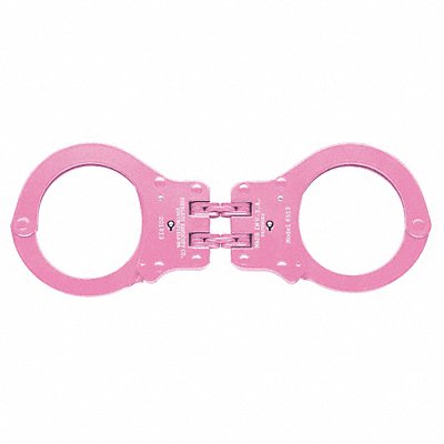 Handcuffs Hinged Pink Steel 12 oz 2 Keys