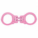 Handcuffs Hinged Pink Steel 12 oz 2 Keys