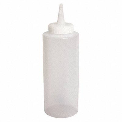 Squeeze Bottle 7 1/4 Clear Plastic PK12