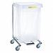 Laundry Hamper Cart 1 Comp Gray 3 cu ft