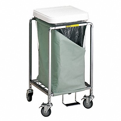 Laundry Hamper Cart 1 Comp Wht 3.5 cu ft