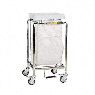 Laundry Hamper Cart 1 Comp Wht 3.5 cu ft