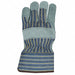 Leather Palm Glove Cowhide Shirred L
