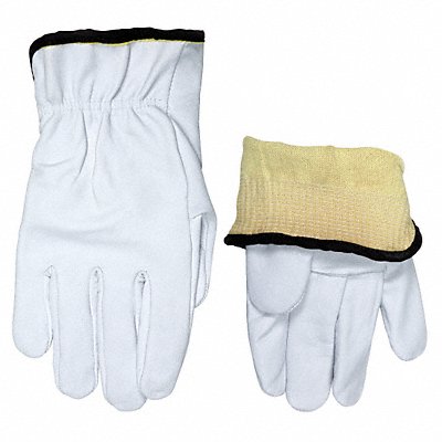 H5449 Leather Gloves White XL PR