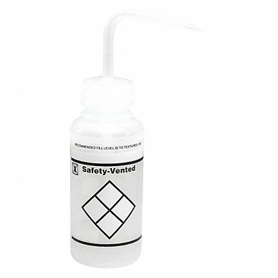 Wash Bottle Std 8 oz Write-On White PK3