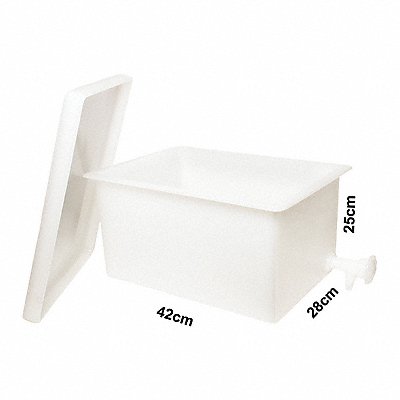 Tank with Lid and Faucet 10 in H 11 in W