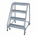 Rolling Ladder Steel 40In. H. Gray