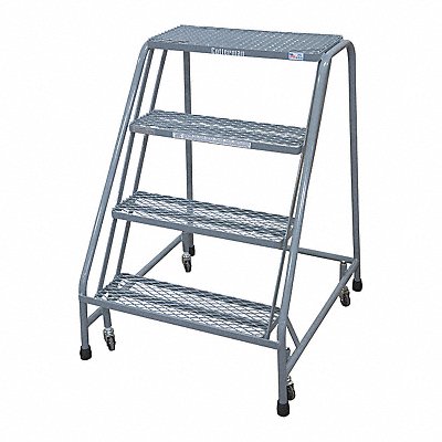 Rolling Ladder Steel 40In. H. Gray