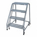 Rolling Ladder Steel 40In. H. Gray