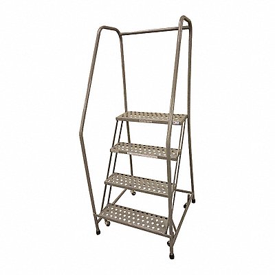 Rolling Ladder Steel 70In. H. Gray