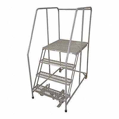 Rolling Ladder Steel 70In. H. Gray