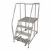 Rolling Ladder Steel 70In. H. Gray