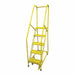 Rolling Ladder Steel 80In. H. Yellow